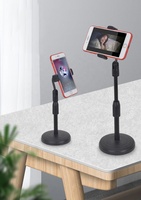 Support de téléphone portable flexible 2-en-1 pour tablette, support de bureau rotatif à 360 degrés pour la diffusion en direct sur le bureau, base de tournage vidéo.