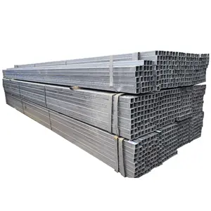 GI boru s275 200x200 100x100 20x50mm 2x4 2x2 inç galvanizli demir dikdörtgen kare kesitli çelik tüp fiyat tedarikçileri