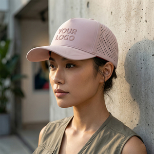 Casquette de golf sans couture SHINY LOW MOQ, découpée au laser, imperméable, performante pour le refroidissement, avec logo personnalisé pour les activités sportives en extérieur - Product Image 2