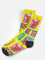 Chaussettes de Noël à Impression Numérique Sans Couture 360° Prêtes à l'Expédition – Motif Arbre Festif Vibrant, Nouveauté en Spandex/Polyester Anti-Bactérien