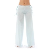 Pantalon de plage ultra-fin en tissu éponge 100 coton, pour femmes, couleur de luminosité, avec pompon, bande à taille ajustable du fabricant brevetée