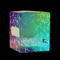 Boîte d'emballage carrée en PVC/PET écologique, effet laser, revêtement UV, lamination brillante, gaufrage, bijoux haut de gamme, soins de la peau, cadeau