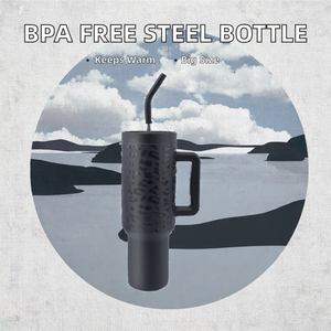 Bouteille d'eau sport isotherme en acier inoxydable sans BPA ICE FIRE 2026, grande capacité 40oz, pour la gym, la randonnée et les voyages, maintien au chaud/froid 24h+ - Product Image 2