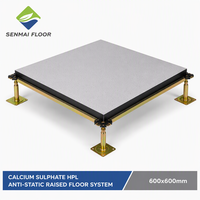 Dalle de plancher surélevé antistatique en sulfate de calcium PVC, moderne, 600*600*32mm, pour contrôle statique des centres de données et serveurs