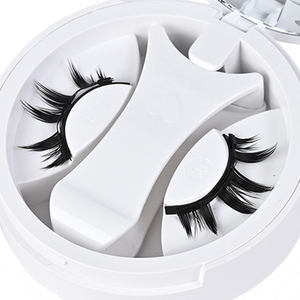 Cils magnétiques naturels réutilisables en gros, marque privée, extensions de cils magnétiques 3D avec applicateur - Product Image 1