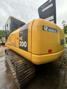 รถขุดตีนตะขาบมือสอง KOMATSU PC200 จากญี่ปุ่น ขายดี รถก่อสร้างมือสอง งานหนัก 20 ตัน บุ้งกี๋ขุดสีเหลือง - Product Image 2