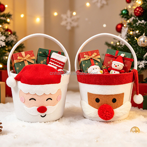 Wholesale Felt <b>Christmas</b> <b>Gift</b> Buckets Eve Apple <b>Gift</b> <b>Boxes</b> Candy Buckets for Kids Decoration <b>Christmas</b> <b>Gifts</b> - Product Image 6