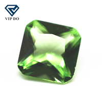 Lot de 20 bijoux en verre à facettes, formes riches en verre cristal, vert apple, vente en gros