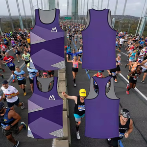 Camisetas de Tirantes Personalizadas para Maratón, Talla Grande, de Alta Calidad, Transpirables, de Secado Rápido, para Club de Carreras - Product Image 1