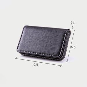 Stylish Pocket Pu Leather <b>Travel</b> Name Holder <b>Wallet</b> Portable Magnetic Business Card Carrier - Product Image 4