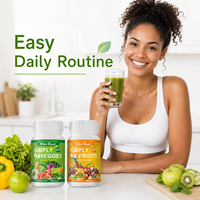 Capsules de fruits et légumes entiers, nutrition quotidienne, soutien antioxydant, complément superalimentaire, fabricant de marques privées