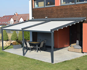 Pérgola Moderna <span class=keywords><strong>de</strong></span> Aleación <span class=keywords><strong>de</strong></span> Aluminio con Techo Retráctil Eléctrico <span class=keywords><strong>de</strong></span> Lujo, Sistema Deslizante <span class=keywords><strong>de</strong></span> PVC, <span class=keywords><strong>Toldo</strong></span> Motorizado Impermeable IP67 con Control Remoto - Product Image 3