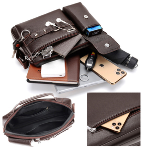 Sac Bandoulière <span class=keywords><strong>Homme</strong></span> Classique 2023 de Qualité Supérieure, Design Horizontal, Marque WEIXIER, en Cuir PU, pour Affaires et Voyages - Product Image 4