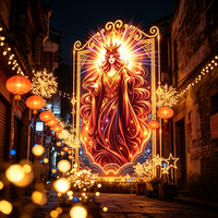 Bunte Tarot-Element-Landschaftslaternen, Festival-Dekorationsbeleuchtung für Gewerbegebiete, Fußgängerzonen, Parks, Plätze und Veranstaltungsorte