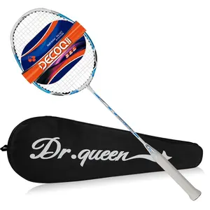 Custom Logo Goedkope Groothandel Draagbare Game Spelen Koolstofvezel Badmintonracket