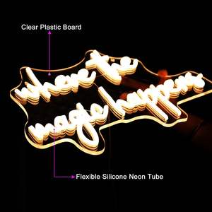 Dove la magia avviene l'insegna al Neon ha portato i cartelli luminosi per decorazioni murali con luce al Neon con lettera USB - Product Image 4