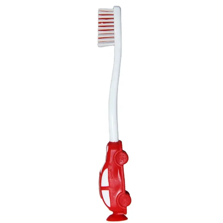 Yangzhou pemasok sikat gigi khusus berbentuk mobil sikat gigi anak dengan logo kustom kualitas tinggi sikat gigi anak