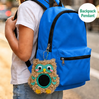 Kit de loisirs créatifs DIY pour enfants : Mini-miroir fonctionnel, animal en peluche à faire soi-même, jouet à enfiler et à laciner, pendentif de sac animal mignon, cadeau personnalisé