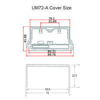 Caja de Plástico para Montaje en Pared UM72, Cubierta Protectora Contra el Polvo, Carcasa para Placa de Circuito, Caja de Instrumentos de Plástico para PCB de 72 mm de Ancho