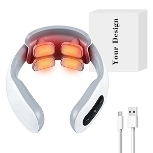 4 Heads Cordless Cervical Massager 6 Massage Modes Wireless EMS Massager 15 Minute Auto-off Multifunctional Neck Massager - Product Image 1