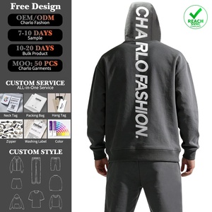 <span class=keywords><strong>เสื้อ</strong></span>ฮู้ดผ้าฟลีซผู้ชาย Charlo Fashion Streetwear ออกแบบโลโก้ตามสั่ง ผู้ผลิตเสื้อฮู้ดผ้าฝ้ายหนาน้ำหนักมากสำหรับผู้ชาย - Product Image 1
