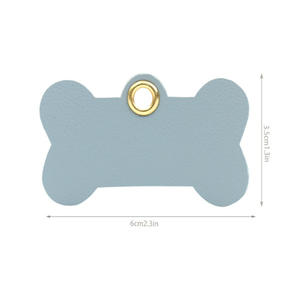 Etiqueta de cuero con Nombre de mascota en forma de hueso, Collar de cuero PU para perros al aire libre, colgante de nombre, etiquetas de tarjeta de identificación de gato antipérdida - Product Image 6