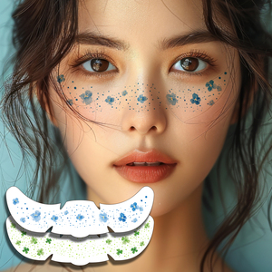 Adesivo del tatuaggio del viso bianco personalizzato per il corpo temporaneo di lunga durata delle lentiggini di san valentino per il Festival di Pratty dal vivo - Product Image 3
