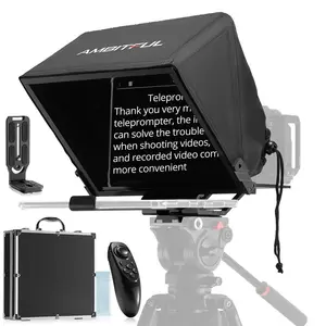 Xách tay mini teleprompter với điều khiển từ xa cho DSLR máy ảnh điện thoại quay video