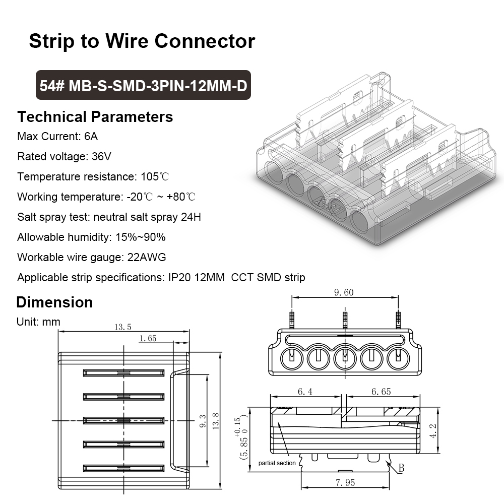 54# MB-S-SMD-3PIN-12MM-D : MB-S-SMD-3 broches-12MM-D