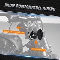 Elevadores de Manillar NICECNC de 1.77 Pulgadas, Abrazadera de Montaje, Elevador de Retroceso, Compatible con Harley Sportster S RH1250S 2021-2024