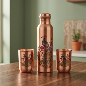 Juego de Botellas de Cobre Ecológicas Premium, Aislamiento Térmico, Revestimiento Anticorrosión, Caja de Regalo Personalizada, Aptas para Lavavajillas, 100% Ecológicas - Product Image 1