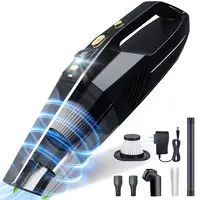 Aspiradora de mano inalámbrica para coche, miniaspirador portátil de 6000pa con luz Led para limpieza del hogar