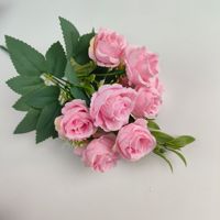 Bouquet de mariage réaliste en roses artificielles, 10 têtes, rouge bordeaux, fleurs de mariée nouées à la main pour la mariée, décoration de la maison, hôtel