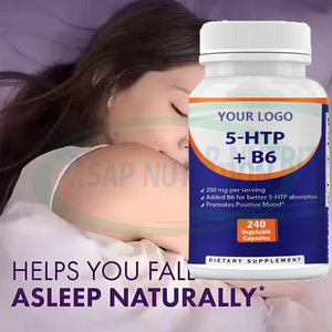 Cápsulas Ausreson OEM 5 HTP 5-Hidroxitriptófano, Ayuda para Dormir y Relajación, Suplemento Herbal, 200 mg, Vitamina <span class=keywords><strong>B6</strong></span>, Cápsula de 5-HTP - Product Image 3