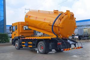 รถบรรทุกดูดสิ่งปฏิกูล Dongfeng D9 ขนาด 13500 ลิตร แบบ 4x2 พร้อมตัวเลือกปั๊มสุญญากาศหลายแบบ สำหรับเก็บอุจจาระและน้ำเสีย สำหรับส่งออก - Product Image 4