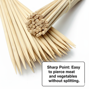 Tek Kullanımlık Bambu Şişleri Ahşap Şişler Et Mısır Meyve Izgara İçin Toptan Doğal Bambu Çubukları - Product Image 3