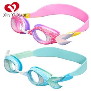 Lunettes de natation en silicone de haute qualité, personnalisées, mignonnes, de style dessin animé, anti-buée, imperméables, protection UV pour enfants, entraînement de loisirs - Product Image 2