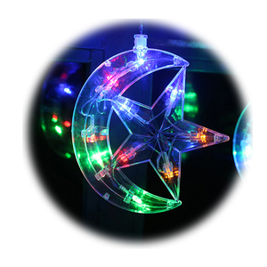 Cortina <span class=keywords><strong>de</strong></span> <span class=keywords><strong>luces</strong></span> Led con forma <span class=keywords><strong>de</strong></span> luna y estrellas, iluminación decorativa para exteriores, para bar - Product Image 3