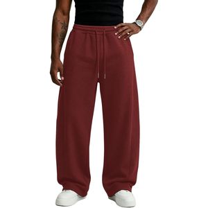 Pantalon de jogging ample pour homme 100 % coton, taille élastique avec cordon de serrage, poches latérales, respirant et infroissable - Product Image 3