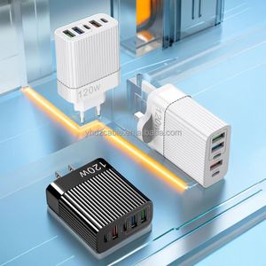 120W Charger Smart Charging EU US UK Universal Travel Wall <b>Adapter</b> with 2 <b>Type</b>-<b>C</b> & 3 <b>USB</b>-A for Mobile Phones and Earphones - Product Image 3