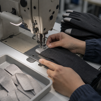 Tissu mélangé en fibres métalliques à largeur personnalisée, 90 GSM, matériau conducteur à faible résistance pour l'interlining de vêtements et l'artisanat de chapeaux