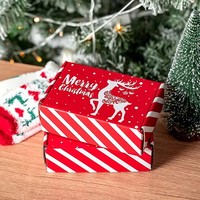 Cajas de Cartón Corrugado Reciclables Rojas y Blancas de 6 x 4 x 2 Pulgadas para Envíos Pequeños