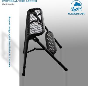 Échelle de Pneu Universelle en Acier Carbone <span class=keywords><strong>pour</strong></span> SUV, Pliable, Réglable en Hauteur, Peut Supporter des Pneus de 30 Pouces, Convient aux Accessoires de Camionnette Tacoma - Product Image 5