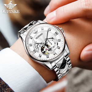 Oupinke 3245 Nhà Máy Trực Tiếp Bán Buôn Giá Không Thấm Nước Tự Động Bộ Xương Đồng Hồ Dây Đeo Bằng Thép Không Gỉ Cơ Khí Người Đàn Ông Đồng Hồ - Product Image 2