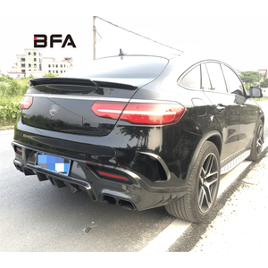 Para 2015-2019 <span class=keywords><strong>Mercedes</strong></span> <span class=keywords><strong>GLE350</strong></span> 450 Coupe actualizado estilo BS pala delantera de fibra de carbono labio delantero difusor trasero kit de carrocería - Product Image 3