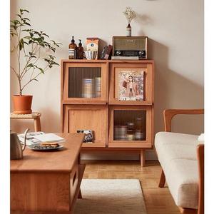 Solid Wood <b>Sideboard</b> 4 Compartments Storage Living Room Cabinet - Product Image 3