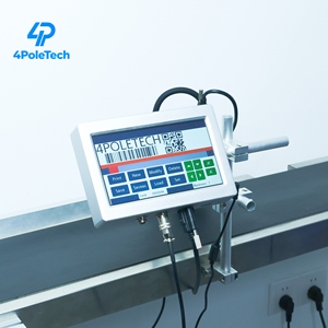 4POLETECH 산업용 7인치 온라인 잉크젯 프린터/플라스틱 식품 포장용 자동 순차 번호 인쇄기 - Product Image 2