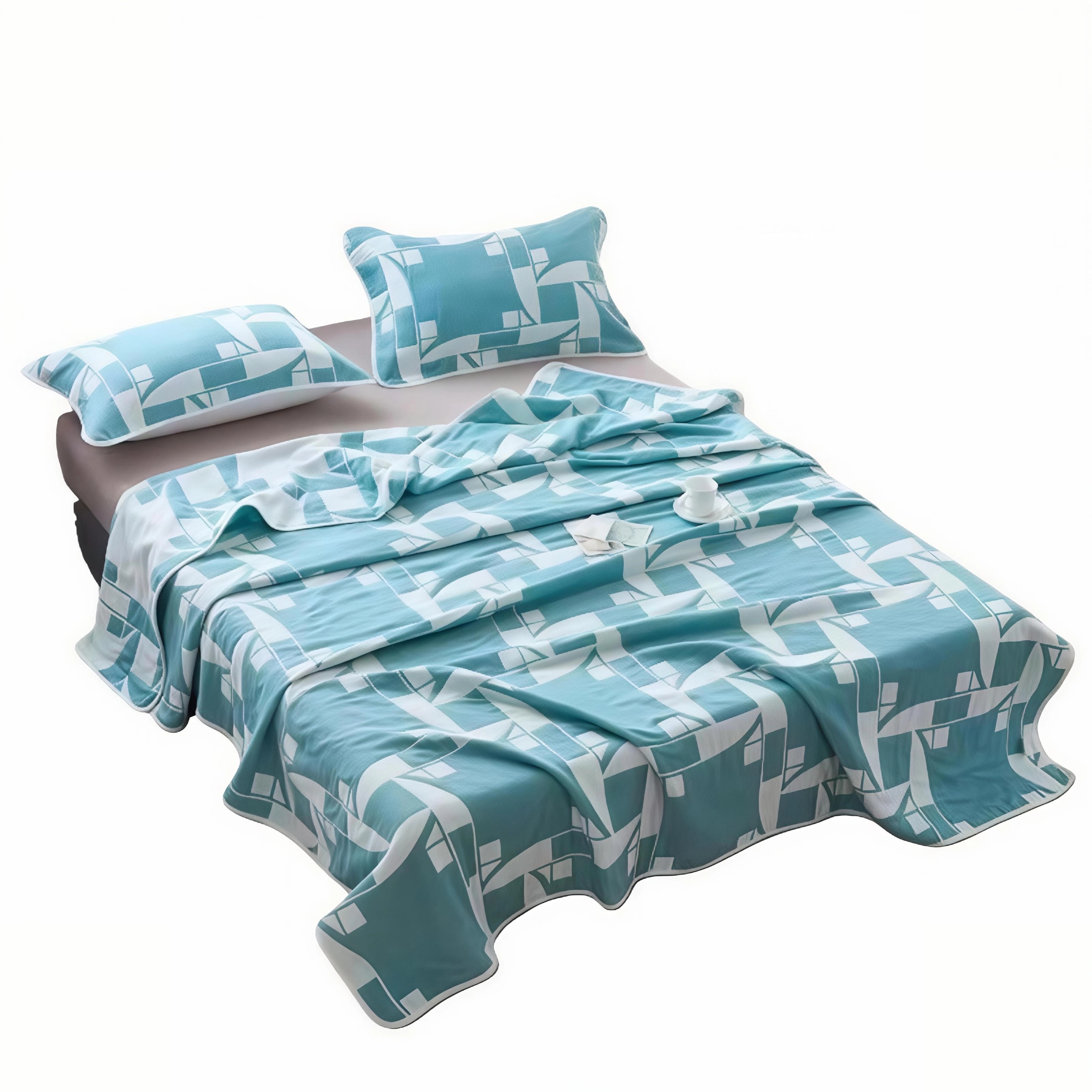 ORANGLES 100% Cotton 6-Layer Gauze Towel Blanket – Ultra-Breathable Soft Baby Blanket & Multi-Purpose Home Towel - detailed closeup view - Image 3 of 4 | great for travel | Texas | Free Shipping ORANGLES