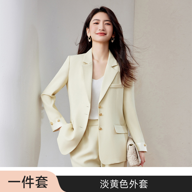 pale yellow suit