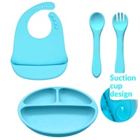 Ensemble de vaisselle et plateau d'alimentation pour bébé en silicone de qualité alimentaire, style minimaliste, avec ventouse, best-seller transfrontalier